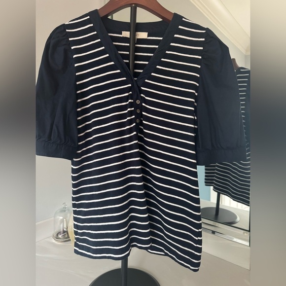 LOFT Tops - LOFT Black and White Striped Knit Top US M